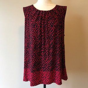 Brand New Calvin Klein Red And Black Top